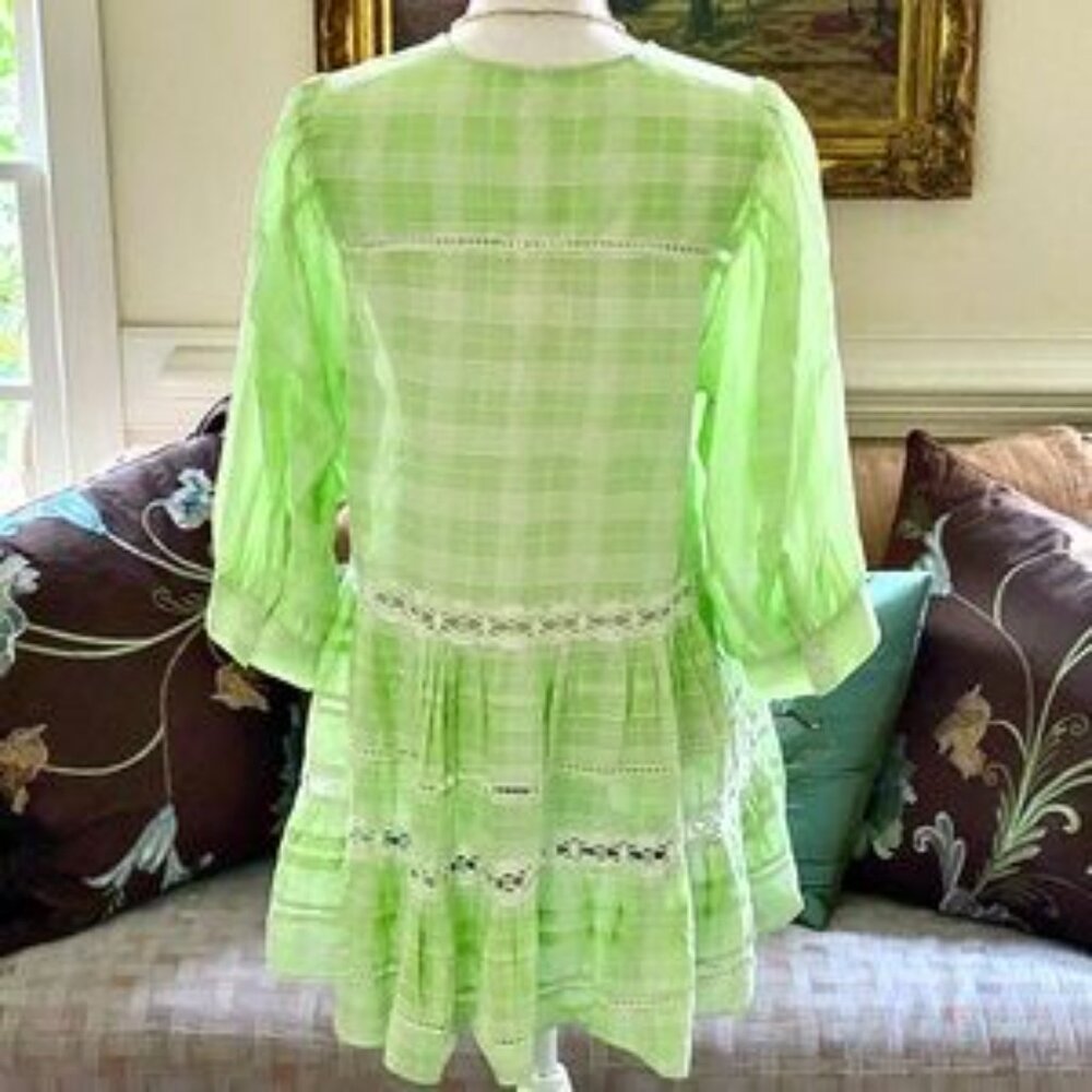 Free People Time Out Deep V Neck Lace Trim Top NWOT - Picture 9 of 14